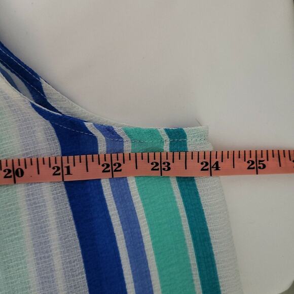 Turo By Vince Camuto Womens Multicolor Striped Sleeveless Swimset Cover Size XL - Picture 10 of 10